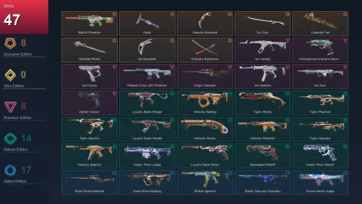 AP | BlastX Phantom | Hack | Velocity Karambit | Hu Else | 47 Skin | 24 Agent | 41 Buddy | Lv61
