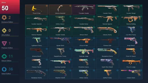 AP | Prism III Axe | Velocity Karambit | Forsaken Vandal | Cavalier Ghost | 50 Skin | 22 Agent | 96 Buddy | Lv294 — Valorant account