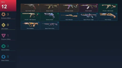 EU | Neo Frontier Sheriff | Araxys Vandal | Glitchpop Vandal | Prime Vandal | 12 Skin | 27 Agent | 17 Buddy | Gold I | Lv35 — Valorant account