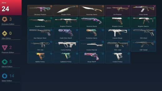 AP | Glitchpop Phantom | Kingdom Knife | Sovereign Sword | Oni Phantom | 24 Skin | 25 Agent | 80 Buddy | Lv158