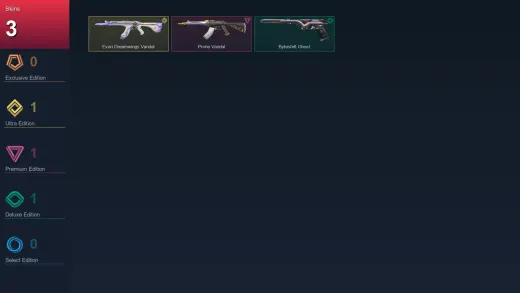 EU | Evori Dreamwings Vandal | Prime Vandal | Byteshift Ghost | 3 Skin | 19 Agent | 24 Buddy | Lv52