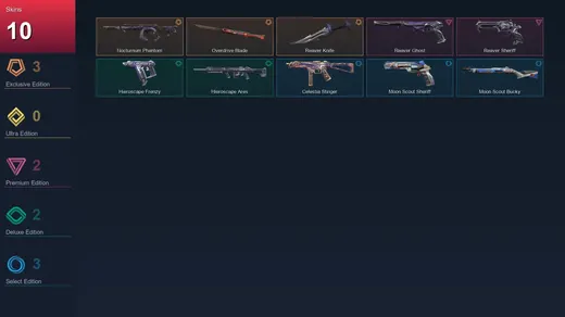 AP | Nocturnum Phantom | Overdrive Blade | Reaver Knife | Reaver Ghost | 10 Skin | 12 Agent | 15 Buddy | Lv37 — Valorant account