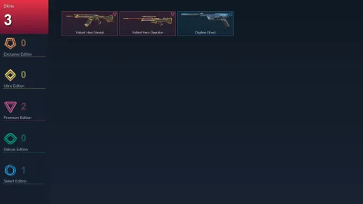 AP | Valiant Hero Vandal | Valiant Hero Operator | Digihex Ghost | 3 Skin | 15 Agent | 12 Buddy | Lv45