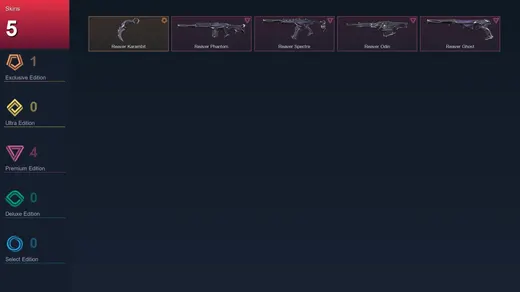 NA | Reaver Karambit | Reaver Phantom | Reaver Spectre | Reaver Odin | 5 Skin | 8 Agent | 4 Buddy | Lv11