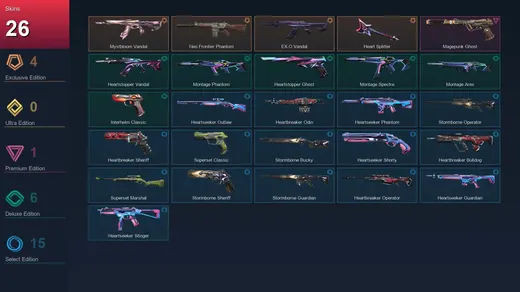 AP | Mystbloom Vandal | Neo Frontier Phantom | EX.O Vandal | Heart Splitter | 26 Skin | 18 Agent | 32 Buddy | Lv63 — Valorant account