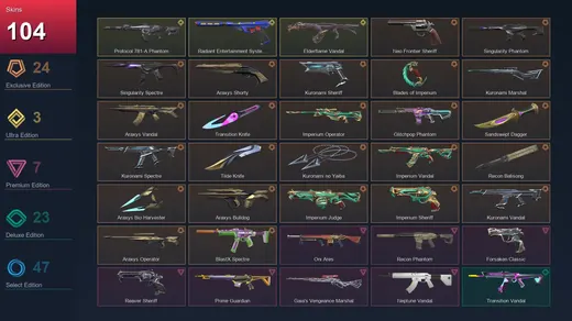 NA | Neo Frontier Sheriff | Singularity Phantom | Singularity Spectre | Araxys Shorty | 104 Skin | 29 Agent | 81 Buddy | Lv84 — Valorant account