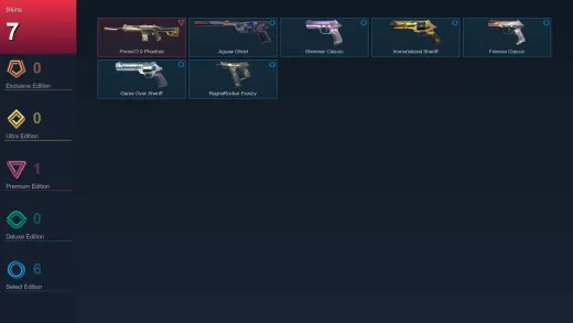 AP | Prime//2.0 Phantom | Jigsaw Ghost | Shimmer Classic | Immortalized Sheriff | 7 Skin | 25 Agent | 52 Buddy | Lv123