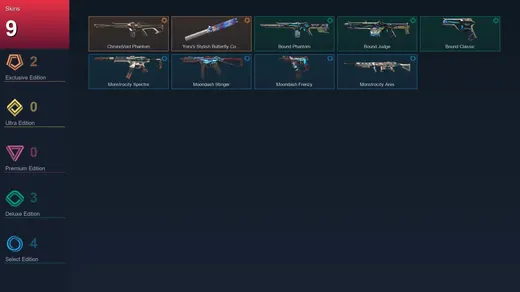 EU | ChronoVoid Phantom | Yoru's Stylish Butterfly Comb | Bound Phantom | Bound Judge | 9 Skin | 8 Agent | 8 Buddy | Lv23 — Valorant account