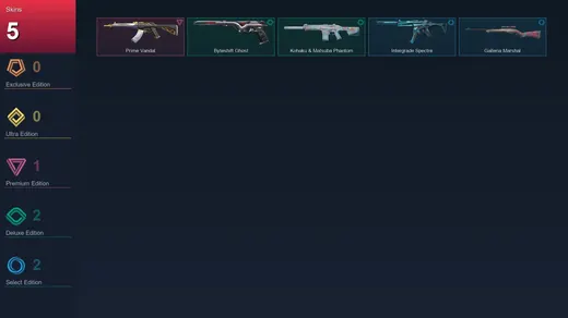 AP | Prime Vandal | Byteshift Ghost | Kohaku & Matsuba Phantom | Intergrade Spectre | 5 Skin | 20 Agent | 33 Buddy | Lv60