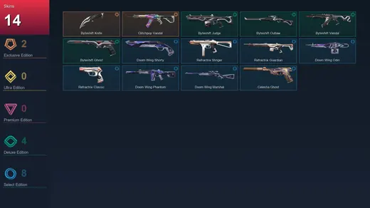 EU | Byteshift Knife | Glitchpop Vandal | Byteshift Judge | Byteshift Outlaw | 14 Skin | 23 Agent | 32 Buddy | Lv69