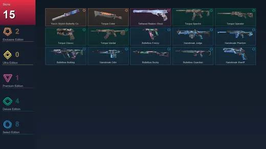 EU | Yoru's Stylish Butterfly Comb | Torque Coiler | Tethered Realms Ghost | Torque Spectre | 15 Skin | 9 Agent | 15 Buddy | Lv27
