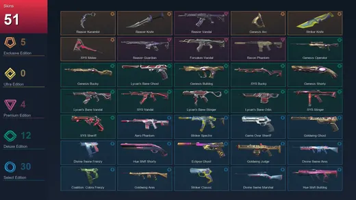 EU | Reaver Karambit | Reaver Knife | Genesis Arc | Striker Knife | 51 Skin | 19 Agent | 64 Buddy | Lv94