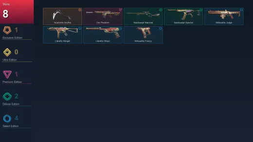 NA | Soulstrife Scythe | Oni Phantom | Sandswept Marshal | Sandswept Spectre | 8 Skin | 13 Agent | 20 Buddy | Lv38