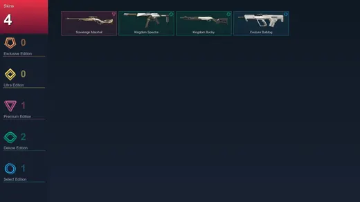 EU | Sovereign Marshal | Kingdom Spectre | Kingdom Bucky | Couture Bulldog | 4 Skin | 7 Agent | 8 Buddy | Lv6