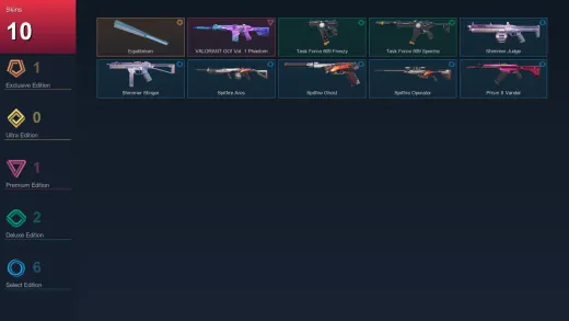 EU | Equilibrium | VALORANT GO! Vol. 1 Phantom | Task Force 809 Frenzy | Task Force 809 Spectre | 10 Skin | 9 Agent | 10 Buddy | Lv24