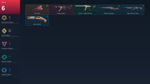 EU | Oni Claw | Origin Vandal | ATLAS // CMD Spectre | Infantry Operator | 6 Skin | 12 Agent | 23 Buddy | Lv41