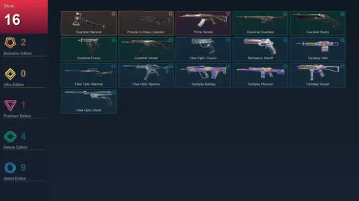 BR | Guardrail Hammer | Prelude to Chaos Operator | Prime Vandal | Guardrail Guardian | 16 Skin | 28 Agent | 36 Buddy | Lv92 — Valorant account