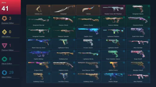 AP | Genesis Arc | Songsteel | Catrina | Radiant Crisis 001 Phantom | 41 Skin | 24 Agent | 92 Buddy | Lv168