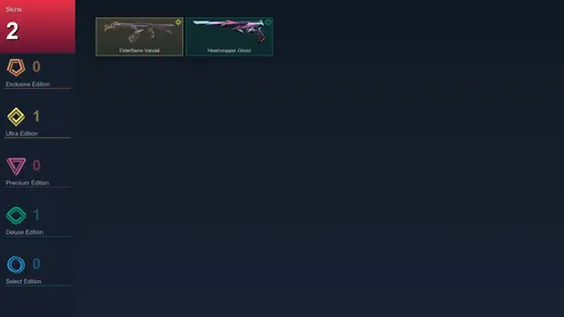 EU | Elderflame Vandal | Heartstopper Ghost | 2 Skin | 14 Agent | 14 Buddy | Lv44 — Valorant account