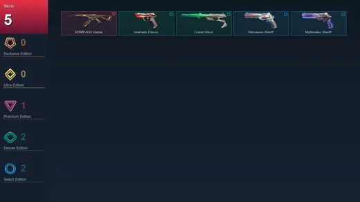 AP | XERØFANG Vandal | Interhelm Classic | Comet Ghost | Retrowave Sheriff | 5 Skin | 29 Agent | 52 Buddy | Lv127