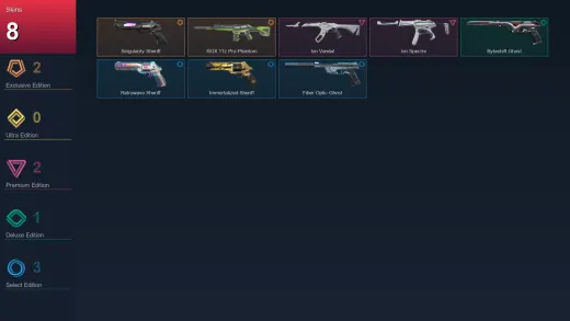 AP | Singularity Sheriff | RGX 11z Pro Phantom | Ion Vandal | Ion Spectre | 8 Skin | 29 Agent | 64 Buddy | Lv142