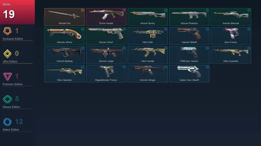 AP | Artisan Foil | Prime Vandal | Artisan Bucky | Artisan Phantom | 19 Skin | 19 Agent | 42 Buddy | Lv92 — Valorant account