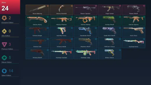 AP | Recon Balisong | Velocity Karambit | Reaver Operator | Origin Vandal | 24 Skin | 29 Agent | 72 Buddy | Lv167