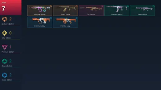NA | Glitchpop Bulldog | Araxys Vandal | Oni Phantom | Hivemind Spectre | 7 Skin | 9 Agent | 24 Buddy | Lv25 — Valorant account
