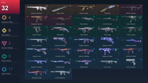AP | Spectrum Phantom | Venturi Knife | Araxys Vandal | Tilde Knife | 32 Skin | 23 Agent | 42 Buddy | Lv91