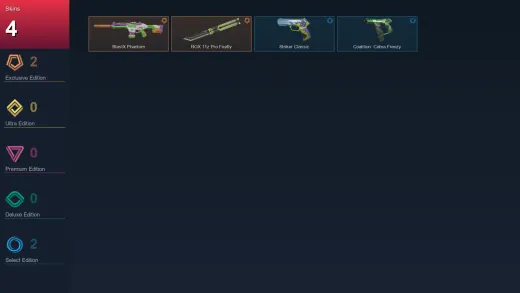 AP | BlastX Phantom | RGX 11z Pro Firefly | Striker Classic | Coalition: Cobra Frenzy | 4 Skin | 20 Agent | 31 Buddy | Lv75