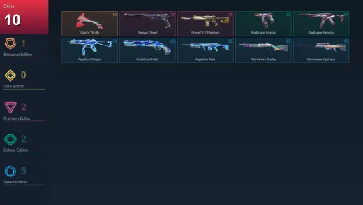 EU | Gaia's Wrath | Reaver Ghost | Prime//2.0 Phantom | Shellspire Frenzy | 10 Skin | 10 Agent | 13 Buddy | Lv21
