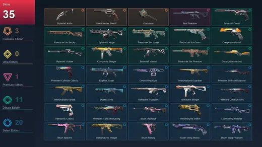AP | Byteshift Knife | Neo Frontier Sheriff | Obsidiana | Bolt Phantom | 35 Skin | 27 Agent | 52 Buddy | Lv70 — Valorant account