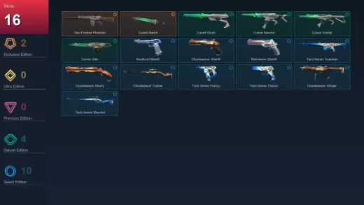 NA | Neo Frontier Phantom | Comet Sword | Comet Ghost | Comet Spectre | 16 Skin | 29 Agent | 50 Buddy | Lv116