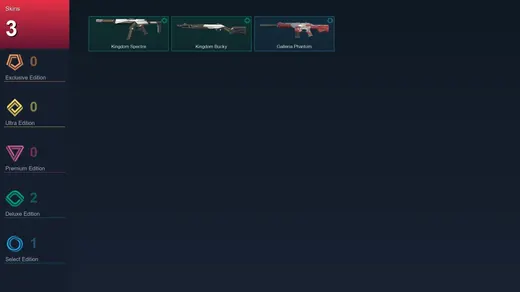 NA | Kingdom Spectre | Kingdom Bucky | Galleria Phantom | 3 Skin | 7 Agent | 3 Buddy | Lv7