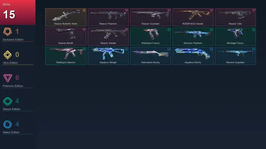 AP | Reaver Butterfly Knife | Reaver Phantom | Reaver Guardian | XERØFANG Vandal | 15 Skin | 28 Agent | 29 Buddy | Lv89 — Valorant account