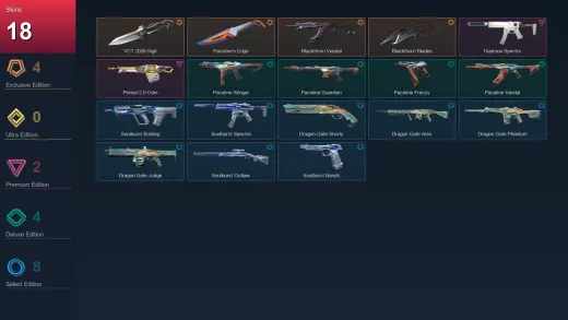 EU | VCT 2026 Sigil | Paceline's Edge | Blackthorn Vandal | Blackthorn Blades | 18 Skin | 10 Agent | 13 Buddy | Diamond II | Lv28