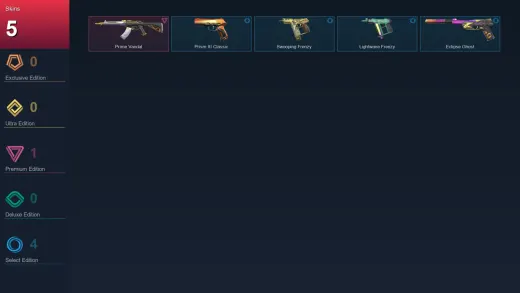EU | Prime Vandal | Prism III Classic | Swooping Frenzy | Lightwave Frenzy | 5 Skin | 20 Agent | 39 Buddy | Lv80
