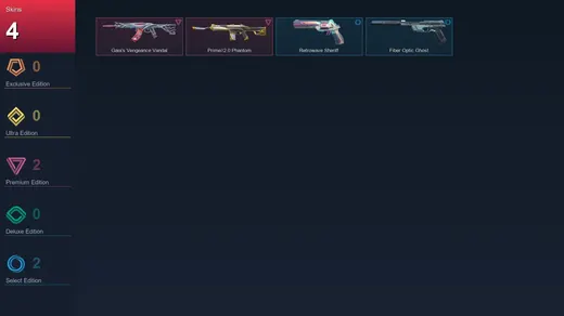 AP | Gaia's Vengeance Vandal | Prime//2.0 Phantom | Retrowave Sheriff | Fiber Optic Ghost | 4 Skin | 17 Agent | 13 Buddy | Lv63