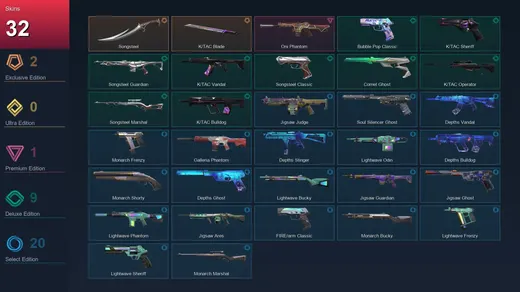 AP | Songsteel | K/TAC Blade | Oni Phantom | Bubble Pop Classic | 32 Skin | 27 Agent | 50 Buddy | Lv143