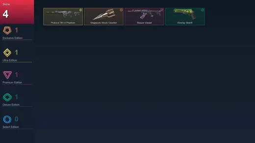 NA | Magepunk Shock Gauntlet | Protocol 781-A Phantom | Reaver Vandal | Overlay Sheriff | 4 Skin | 26 Agent | 13 Buddy | Lv44 — Valorant account