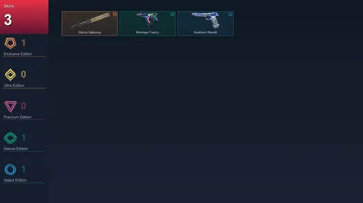EU | Recon Balisong | Montage Frenzy | Soulburst Bandit | 3 Skin | 19 Agent | 23 Buddy | Lv63