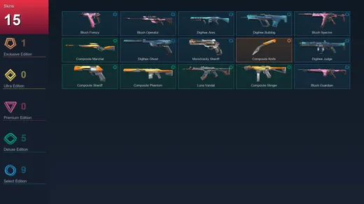EU | Composite Knife | Composite Marshal | Composite Sheriff | Composite Phantom | 15 Skin | 11 Agent | 21 Buddy | Lv49 — Valorant account