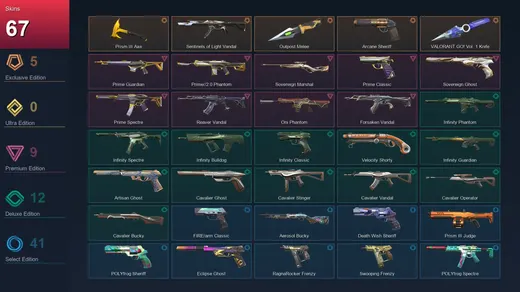 LA | Prism III Axe | Sentinels of Light Vandal | Outpost Melee | Arcane Sheriff | 67 Skin | 26 Agent | 119 Buddy | Lv354