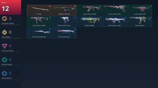 EU | Hu Else | Ruination Phantom | Lycan's Bane Vandal | Lycan's Bane Ghost | 12 Skin | 15 Agent | 21 Buddy | Lv39 — Valorant account