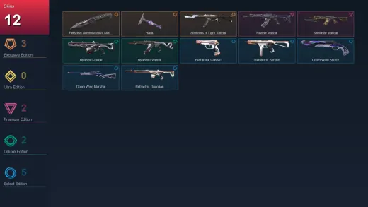 EU | Personal Administrative Melee Unit | Hack | Sentinels of Light Vandal | Reaver Vandal | 12 Skin | 11 Agent | 12 Buddy | Lv34