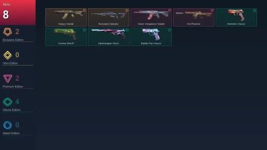 AP | Araxys Vandal | Kuronami Operator | Gaia's Vengeance Vandal | Oni Phantom | 8 Skin | 26 Agent | 31 Buddy | Lv83
