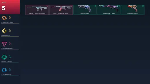 BR | Radiant Crisis 001 Phantom | Gaia's Vengeance Vandal | Solarex Sheriff | Heartstopper Ghost | 5 Skin | 22 Agent | 27 Buddy | Lv81 — Valorant account