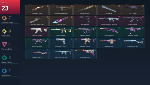 NA | XERØFANG Knife | Neo Frontier Phantom | Recon Balisong | Equilibrium | 23 Skin | 23 Agent | 37 Buddy | Lv76