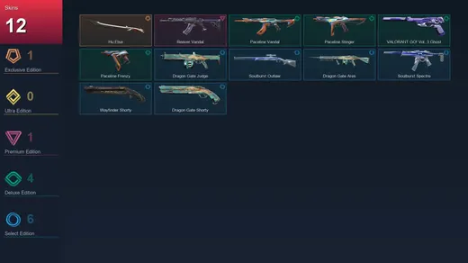 EU | Hu Else | Reaver Vandal | Paceline Vandal | Paceline Stinger | 12 Skin | 11 Agent | 31 Buddy | Bronze I | Lv34 — Valorant account
