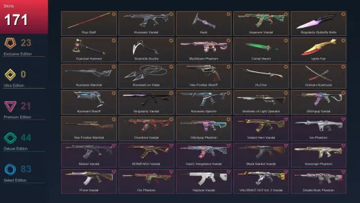 EU | Ruyi Staff | Kuronami Vandal | Hack | Imperium Vandal | 171 Skin | 29 Agent | 141 Buddy | Lv166